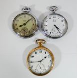 A collection of three vintage pocket watches