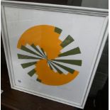 Brian Rice a mid-20th century signed limited edition print of an abstract,