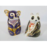 Two Royal Crown Derby paperweights - Koala and Panda