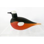 A piece of Finnish Art Glass study of a seabird signed on the base Toikanuutajarvi,