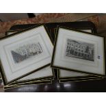 A set of eleven Hogarth framed prints of old London scenes