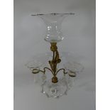 A Victorian cut glass epergne,