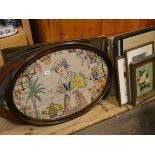 Oval mirror,