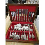 A canteen of Kings pattern plated cutlery