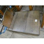 A set of pre War oak platform scales for perhaps weighing potatoes or corn
