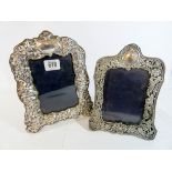 Two ornate Victorian silver photograph frames,