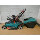 A Bosch electric lawnmower