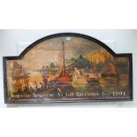 large antique style wooden picture panel,