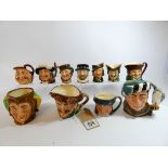 A collection of Royal Doulton small character jugs,