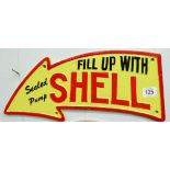 A large Shell arrow sign in cast iron
