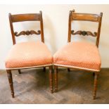 Set of four 19th century mahogany bar back dining chairs,