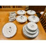 A Royal Doulton Old Colony pattern dinner service for eight people, complete with tureens,