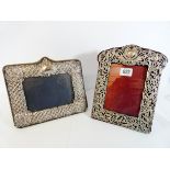 Two hallmarked silver rectangular photograph frames,