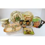 A collection of Royal Doulton wares to include wall plates,