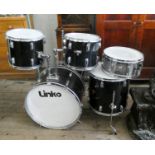 A Linko drum set to include five assorted drums,