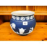 Adams blue and white Jasper jardiniere,