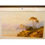 F Catano (19th century), an Italianate view watercolour, signed, 41.