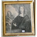 A gilt framed print of 17th Century statesman John DeWit and Cornelius DeWit,