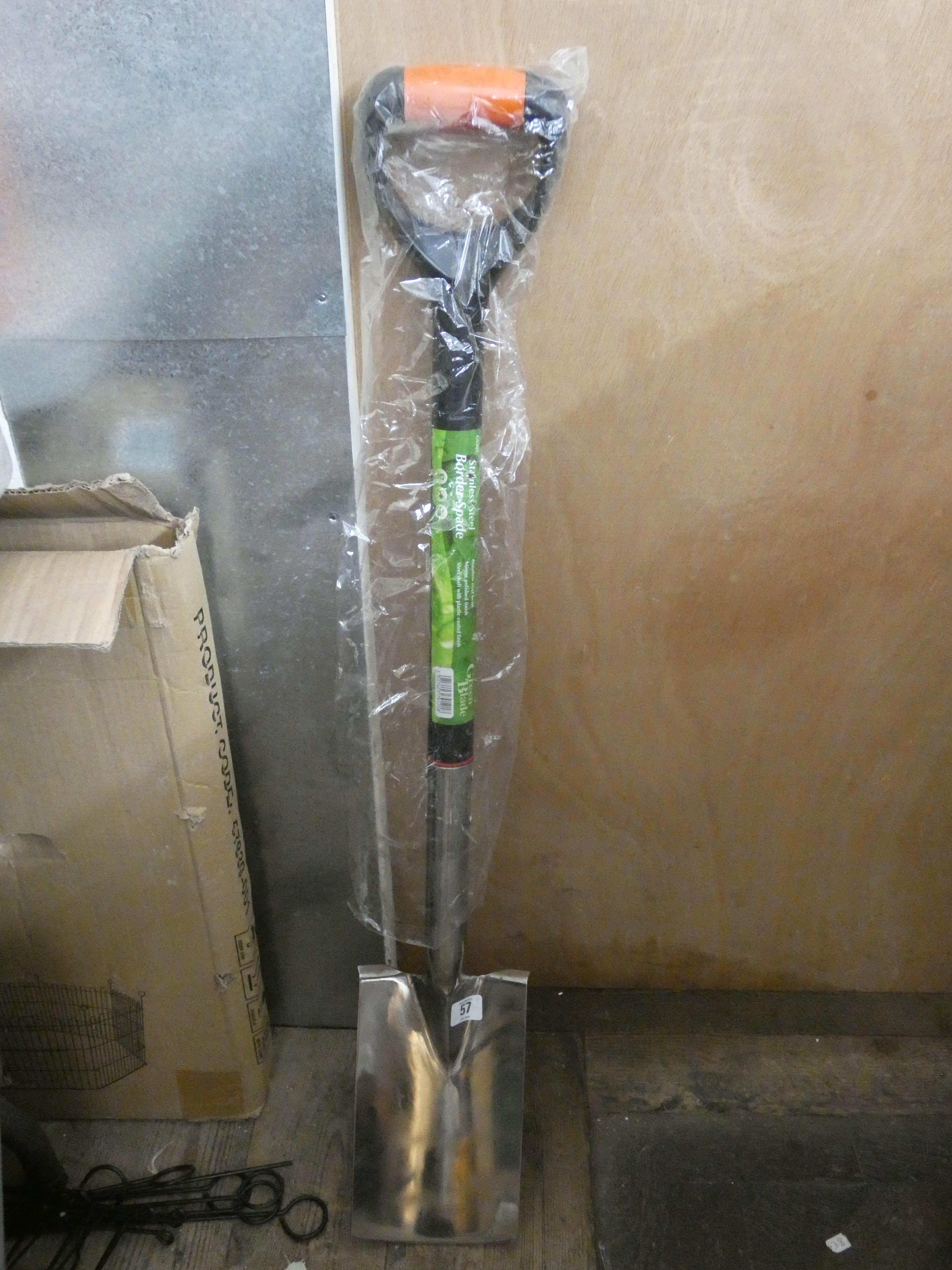 A new stainless steel border spade