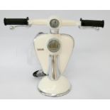 Lambretta Scooter retro novelty cream table lamp - modelled as the front fairing of a scooter