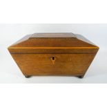 A 19th Century mahogany inlaid tea caddy