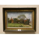 Christopher Compton Hall, oil on board, of Hungerford common, signed and dated 1985,