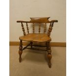 A Captains bow Windsor elbow chair