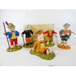 A collection of five Royal Doulton Rupert the Bear figurines,