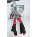 A new two piece garden shears set and a pair of hedge shears