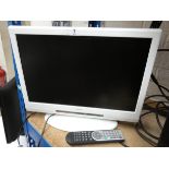 An 18" digital LCD television with freeview etc and integrated DVD box,