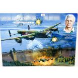 A wall hanging metal sign 'Legend of the Skies The Dam Busters',