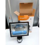 A 400W halogen flood light with motion sensor