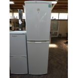 A Zanussi tall half and half fridge freezer