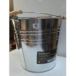 New galvanized steel 15 litre bucket,