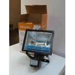 A 400W halogen flood light with motion sensor