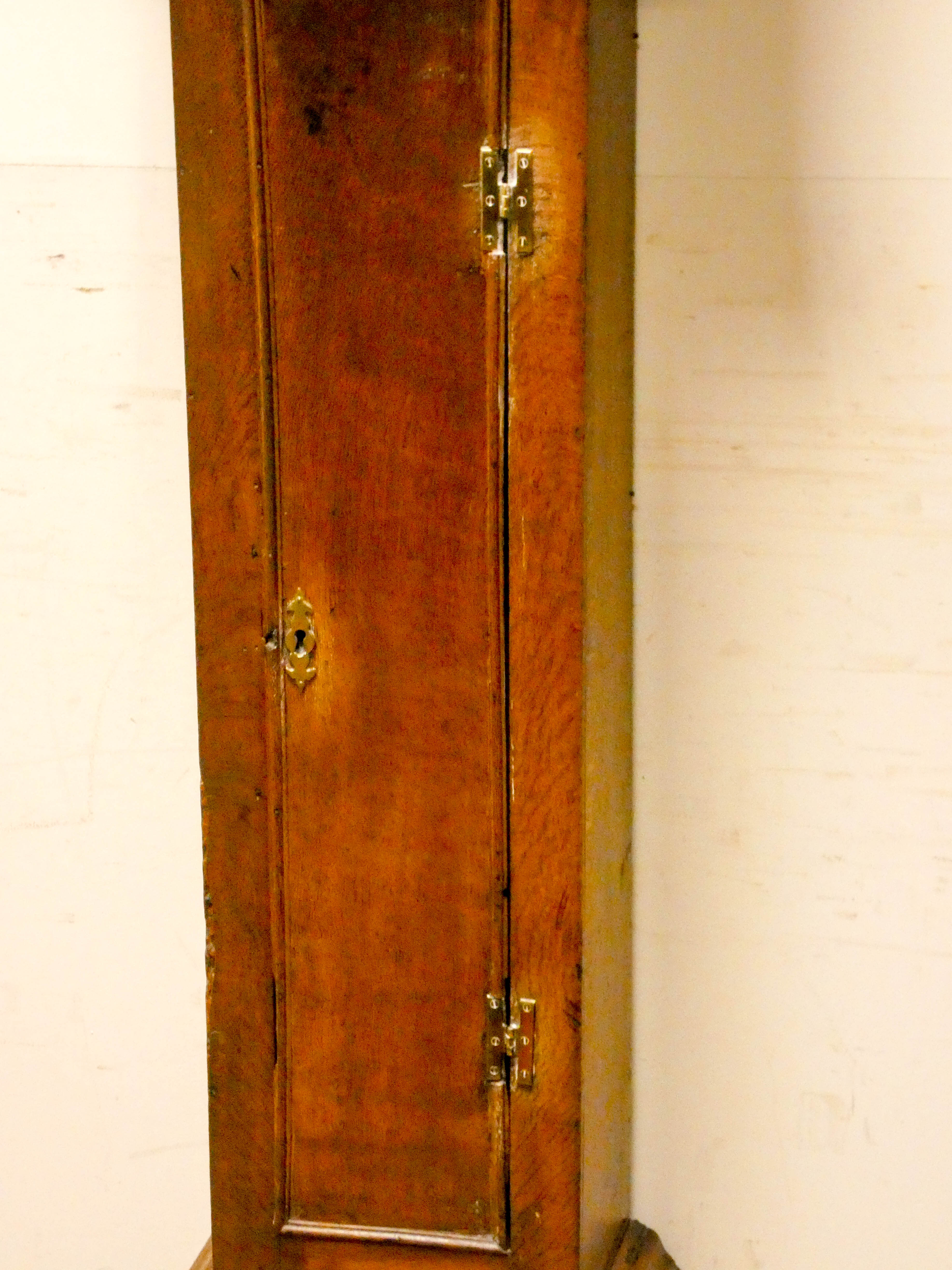 A striking 30 hour grandfather clock in oak case, - Image 6 of 6