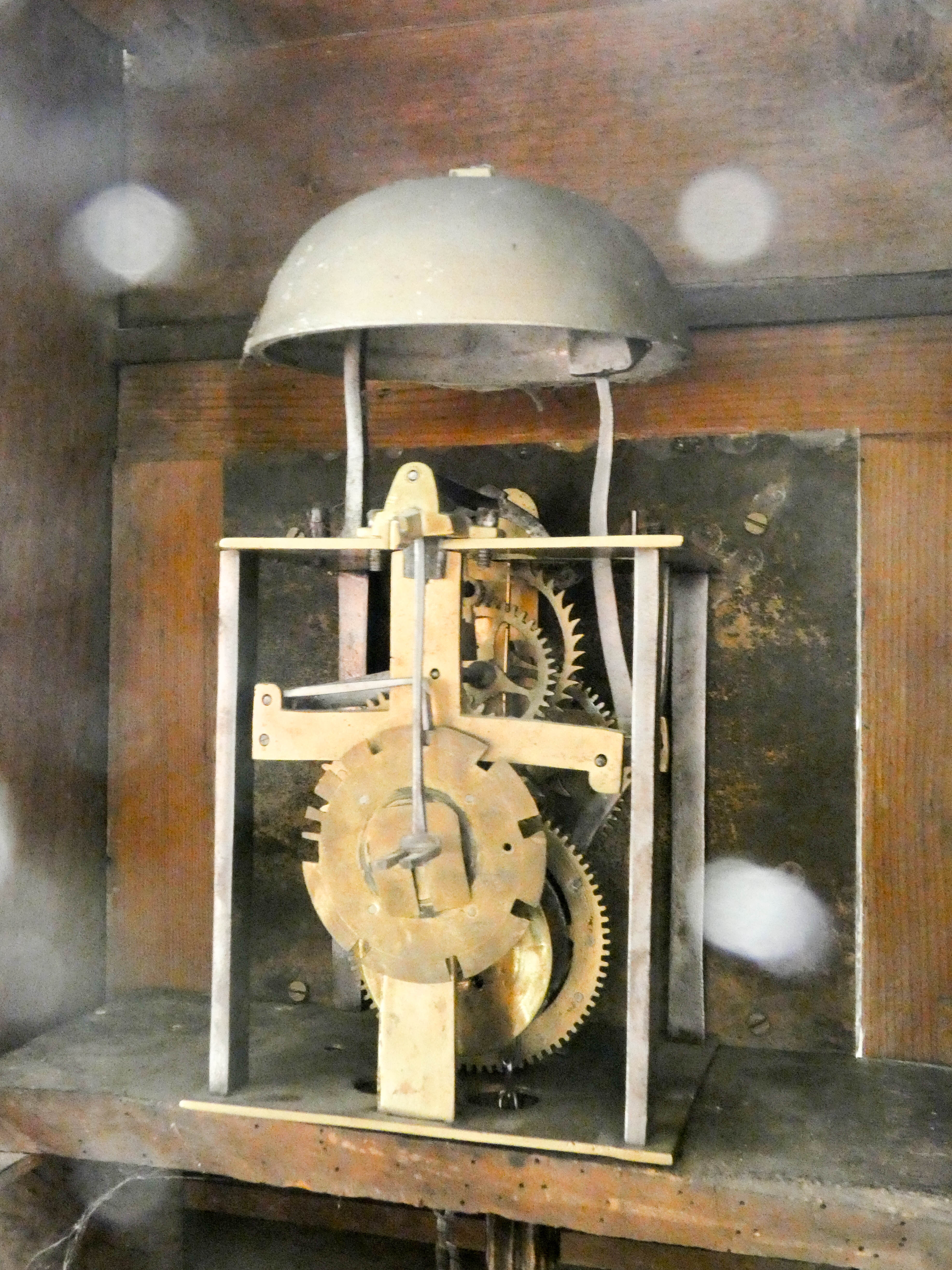 A striking 30 hour grandfather clock in oak case, - Image 3 of 6
