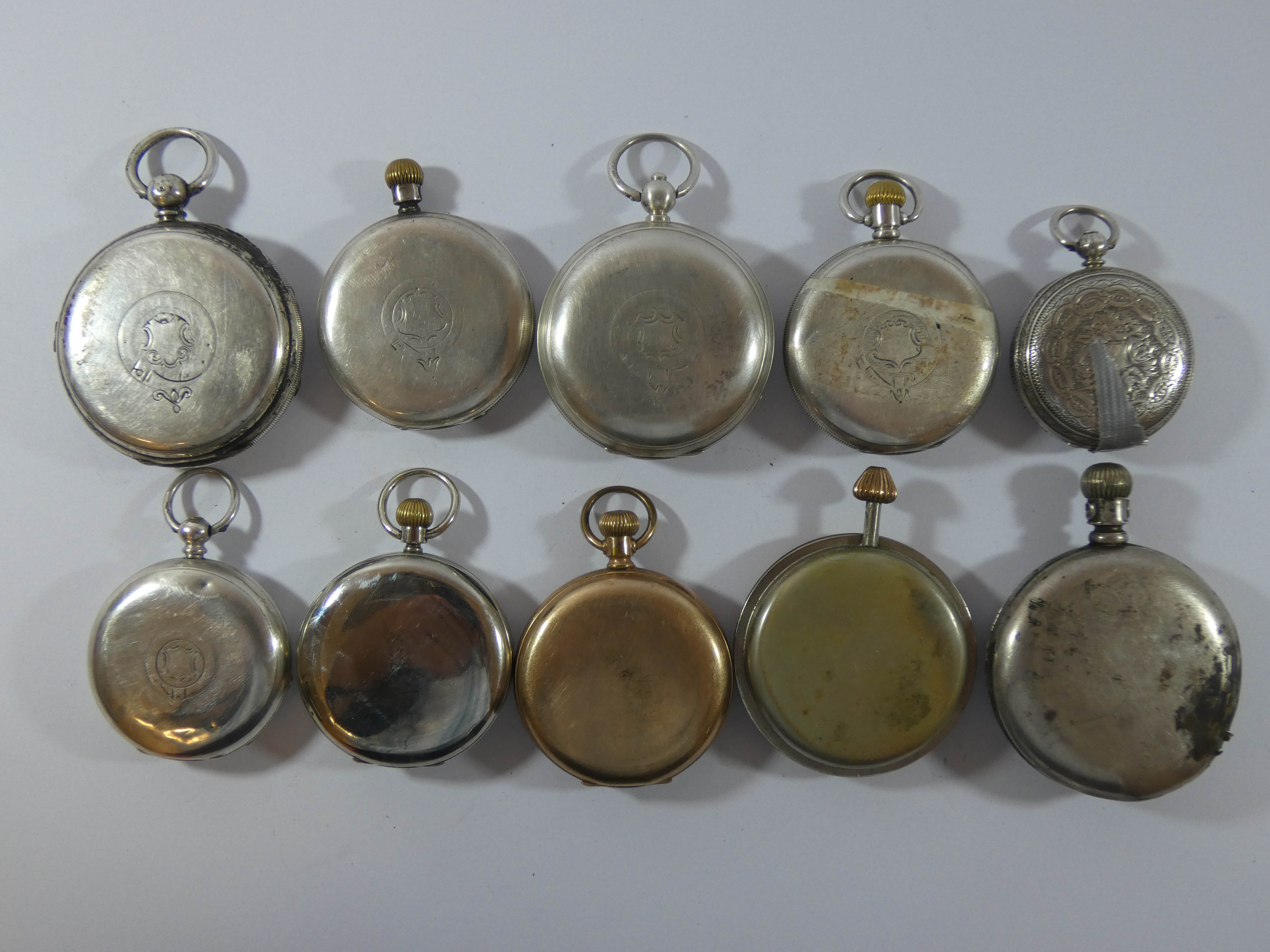 A collection of ten pocket watches six of which have silver cases, - Image 2 of 2