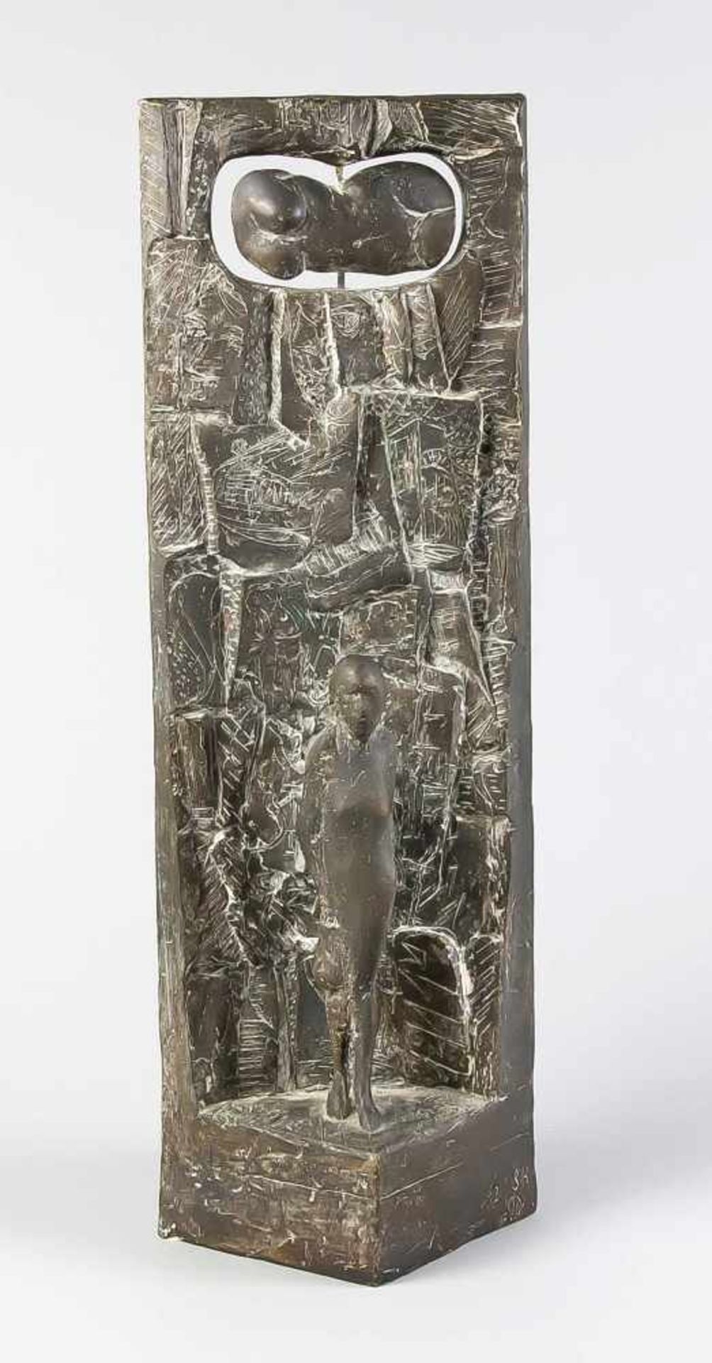 Otto, Waldemar. *1929 Petrikau, tätig in Worpswede. Figur-Wand-Kombination. Mann und Fraudurch - Bild 2 aus 2