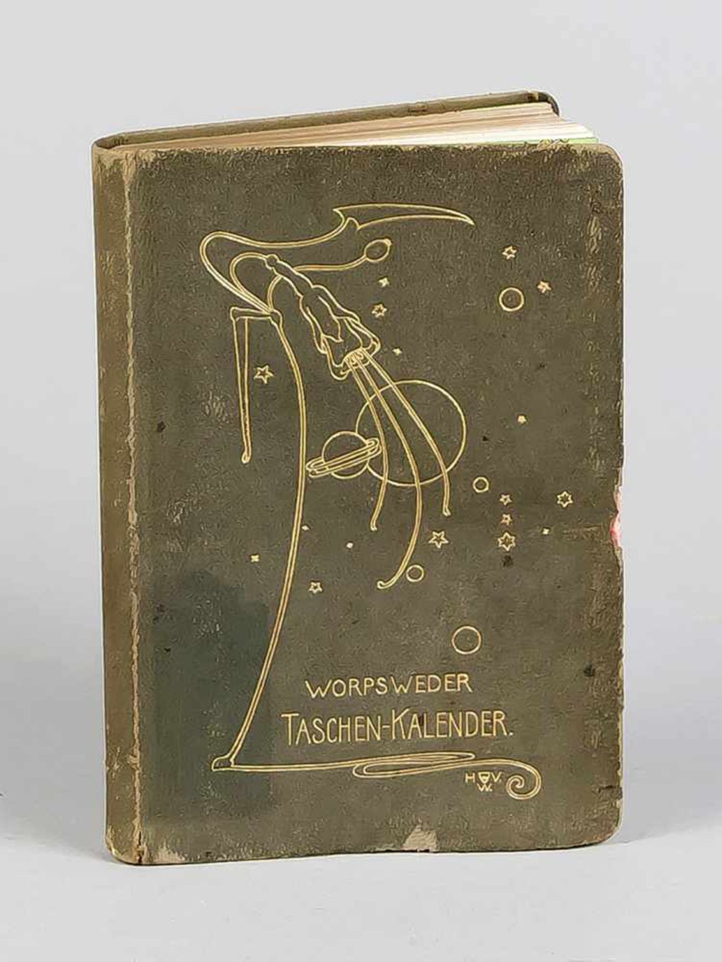 Vogeler, Heinrich. 1872 Bremen - 1942 Kasachstan. "Worpsweder Taschenkalender. EinMerkbuch mit 12