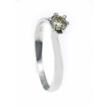 Brillant-Ring WG 585/000 mit einem Brillanten 0,34 ct FancyChampagner/SI, RG 55, 1,7 g- - -22.69 %