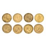8 Anlagemünzen. 5 x 10 Mark Deutsches Reich, 2 x Britt OMN REX und 10 Korona, 31,07 g, Dm.19,4 mm- -