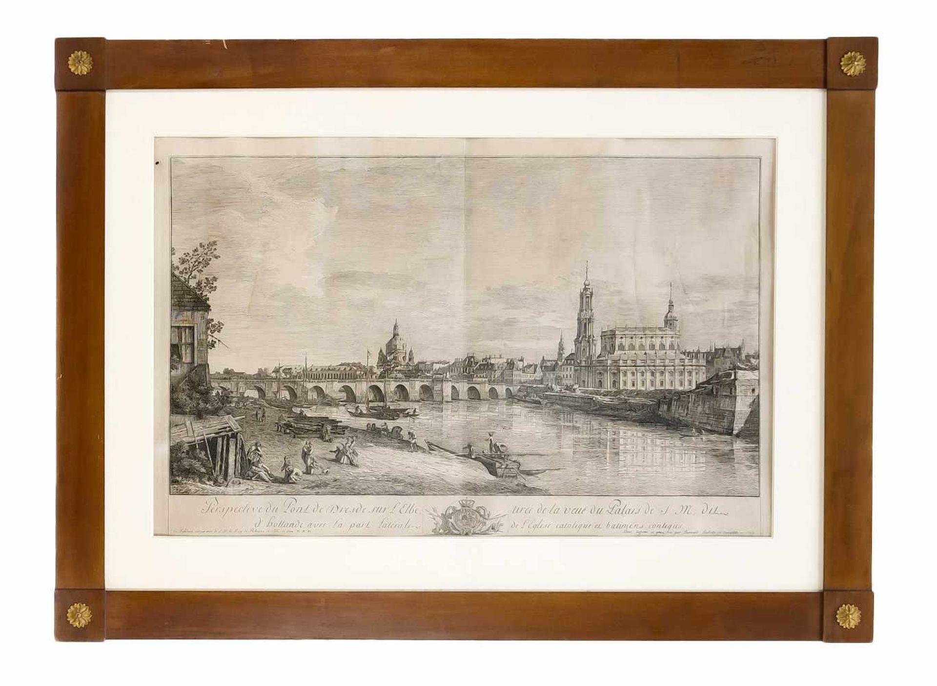 Bellotto, Bernardo, gen. Canaletto. 1720 Venedig - 1780 Warschau. "Perspective du Pont deDresde
