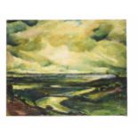 Landschaftsmaler des 20. Jh. Weite Landschaft mit Windmühle. Öl/Lwd., unsign., 61 x 75,5cm,