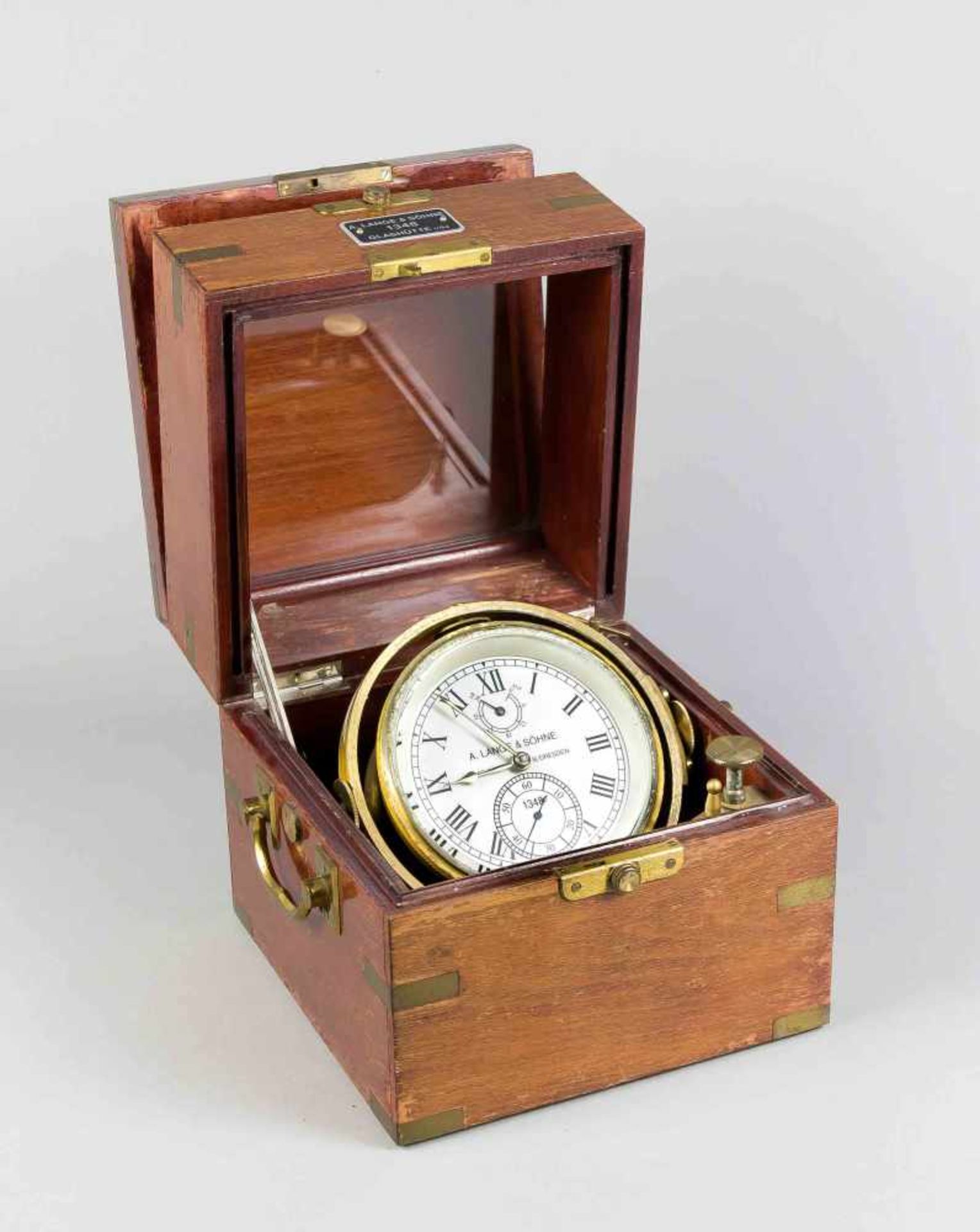 Marine-Chronometer. A. Lange & Söhne, Glashütte bei Dresden, 20. Jh. Schiffs-Chronometermit