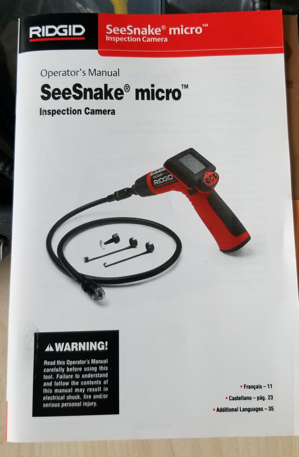 RIDGID SeeSnake handheld micro inspection camera with case, manual and accessories // RIDGID - Image 3 of 3