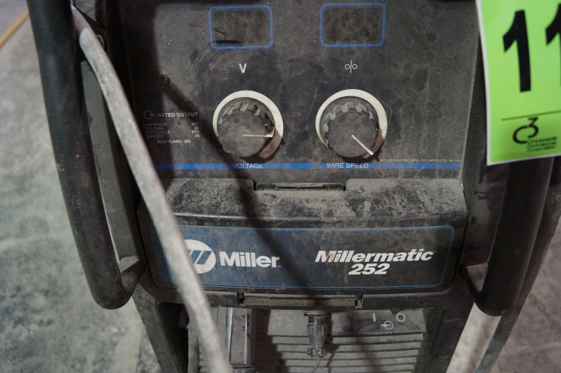 MILLER mod. Millermatic 252 MIG welder on cart with accessories ser. ME201280N// Millermatic 252 - Image 2 of 4