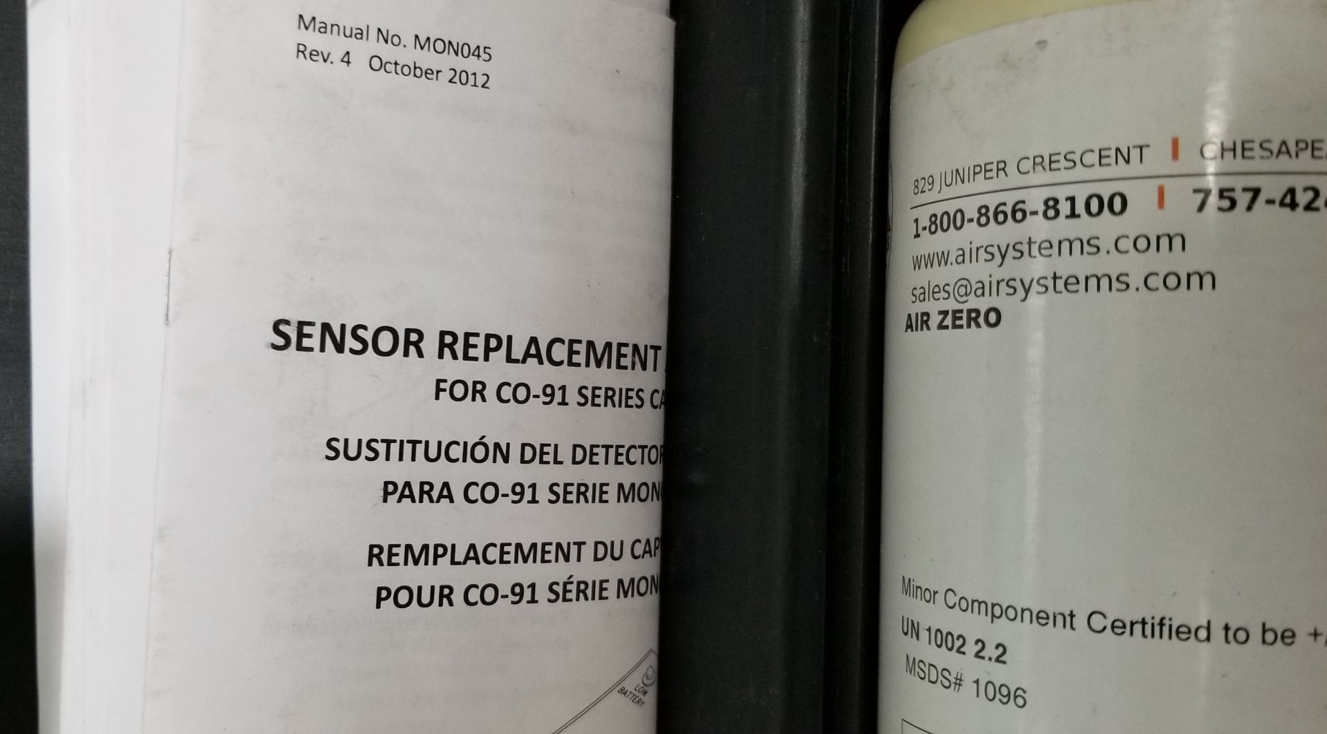 Testing gas for c091 replacement kit with case//Gaz d'essai pour kit de remplacement c091 avec étui - Image 2 of 3