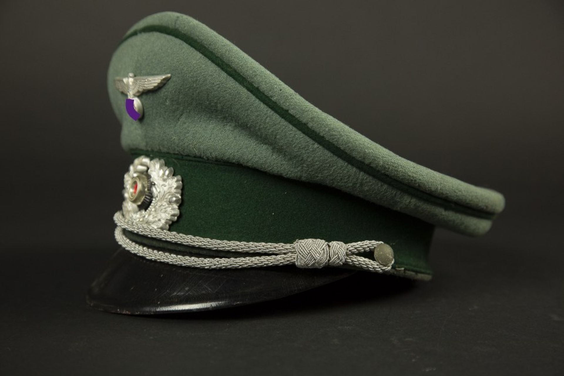 Casquette d'officier de l'administration allemandeEn drap Feldgrau, triple liseré vert de l' - Bild 2 aus 4