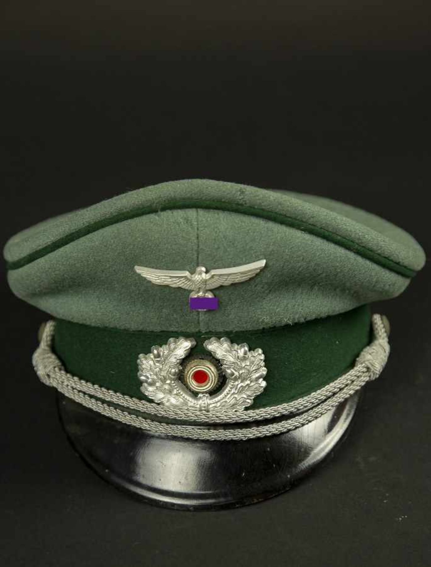 Casquette d'officier de l'administration allemandeEn drap Feldgrau, triple liseré vert de l' - Bild 4 aus 4